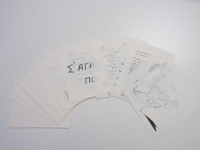Zettelsatz für die Leuchte Zettel Z 6 Ingo Maurer Bedruckt und unbedruckt